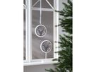Hängende Dekoration Rentier WOODWORKS - weiss / grau, warmweiss, IP20, batteriebetrieben