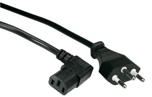 Cavo di alimentazione del dispositivo 2m - 2m, T12 - C13, schwarz, H05VV-F 3G0.75mm2