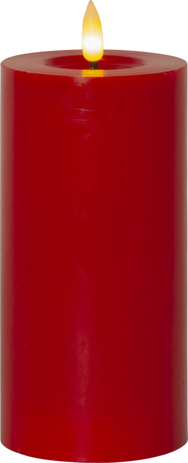 LED Pillar Kerze Flamme Flow - Indoor, Rot, 17.5 cm höhe, Timerfunktion