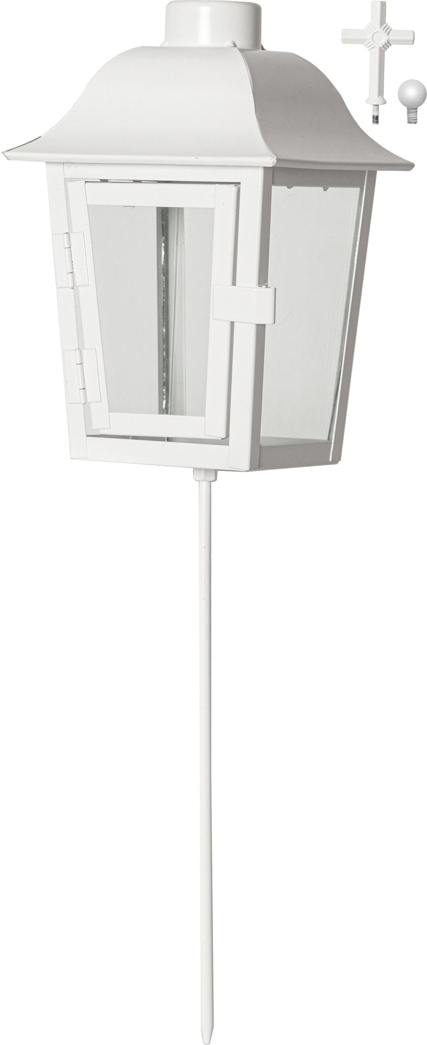 Laterne Serene - Outdoor, Weiss, 45cm Höhe, Timerfunktion