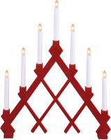Kerzenleuchter Rut - IP20, Rot, Warmweiss