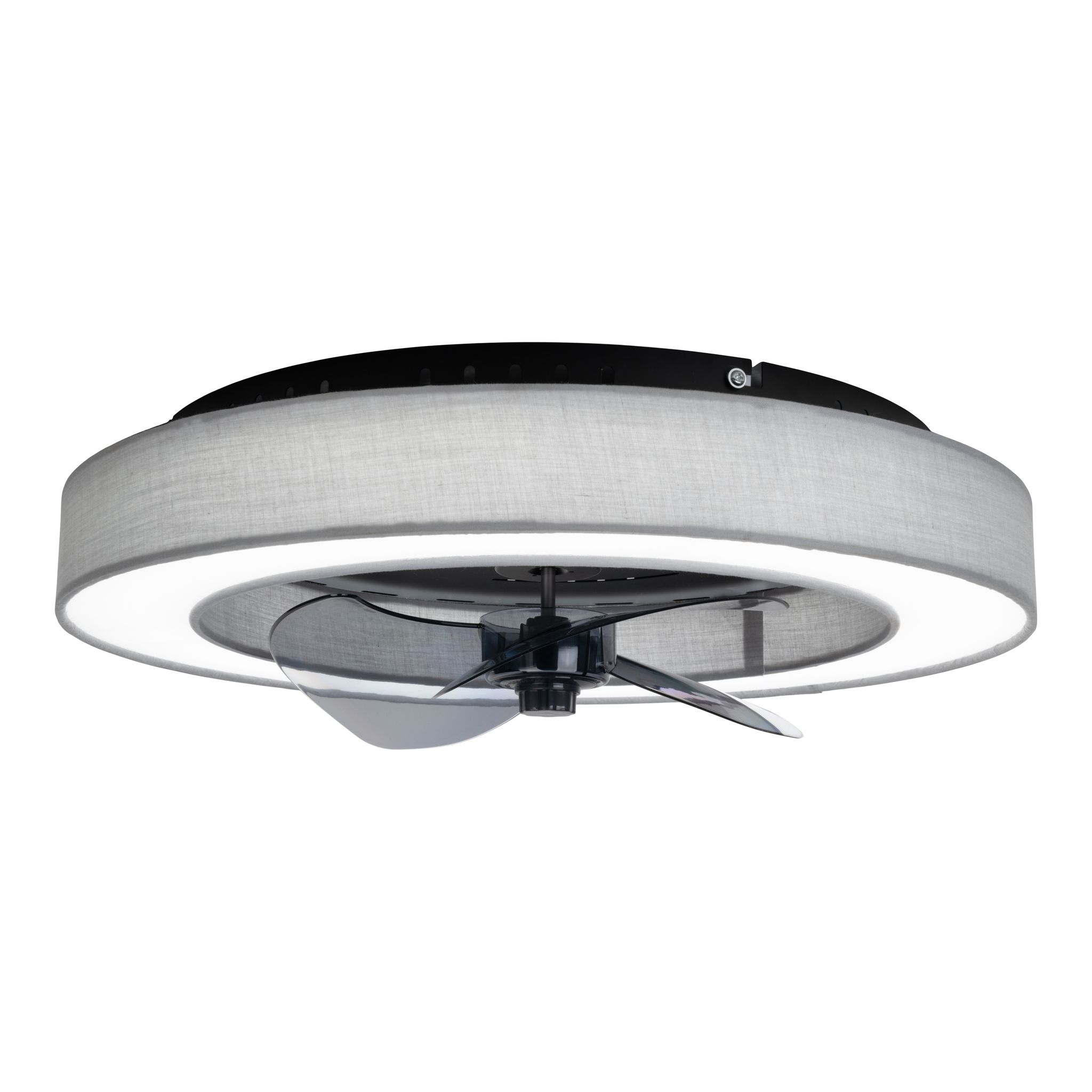 LED-CCT Deckenleuchte  VALENTO  inkl. Ventilator : 51cm grau - IP20, LED-Modul, Grau