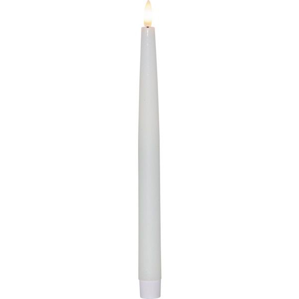 LED Dinner Kerze 4P Flamme - Indoor, Weiss, 28.5cm, Timerfunktion