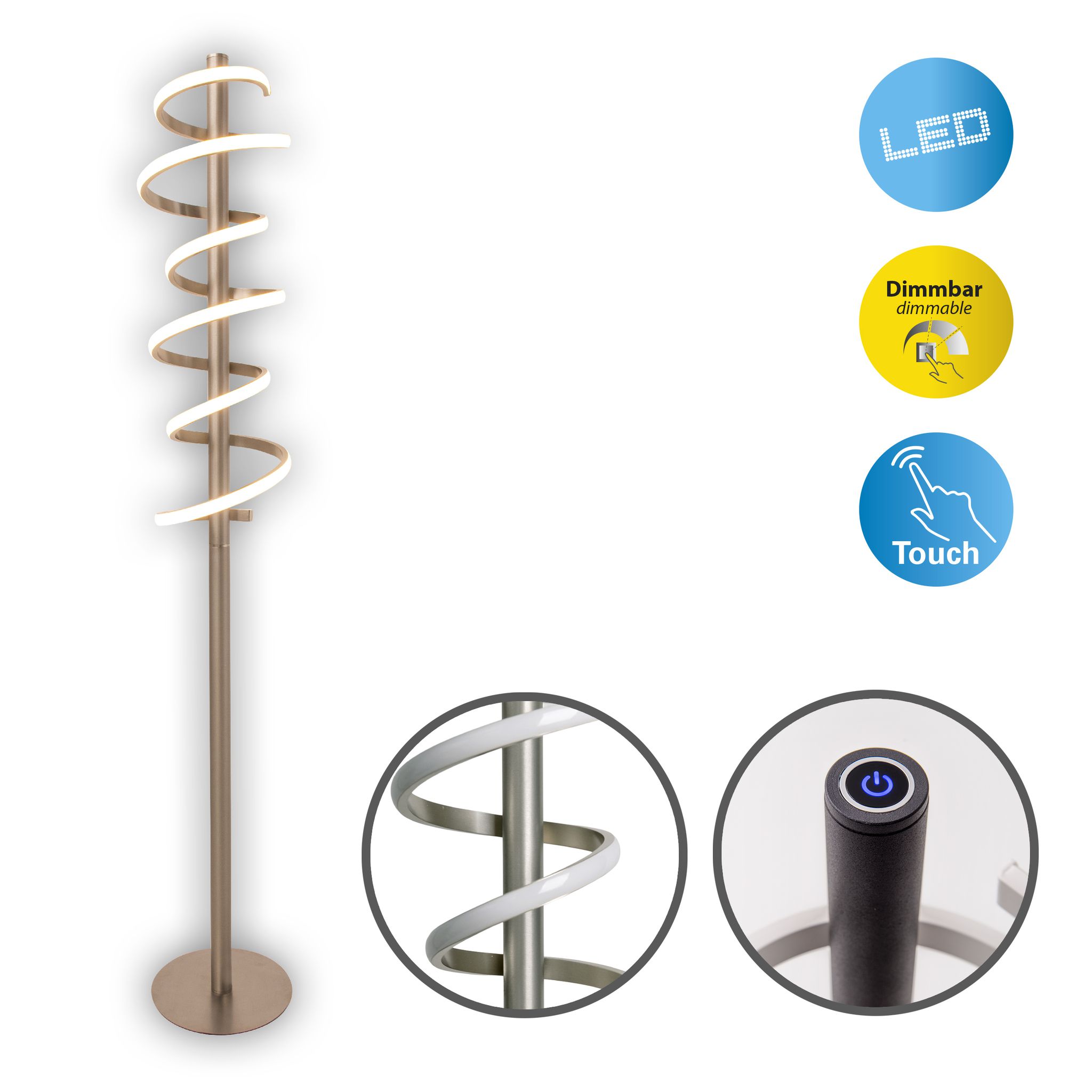 LED-Stehleuchte Belleza h: 140cm - IP20, 27W, 2800lm, 2880K, 230V