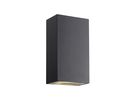 LED Wandanbauleuchte Rold Flat - 2X5W, 2x350lm, 3000K, IP54, CRI 80, 2x125°, schwarz, nicht dimmbar, L=90mm, B=55mm, H=160mm
