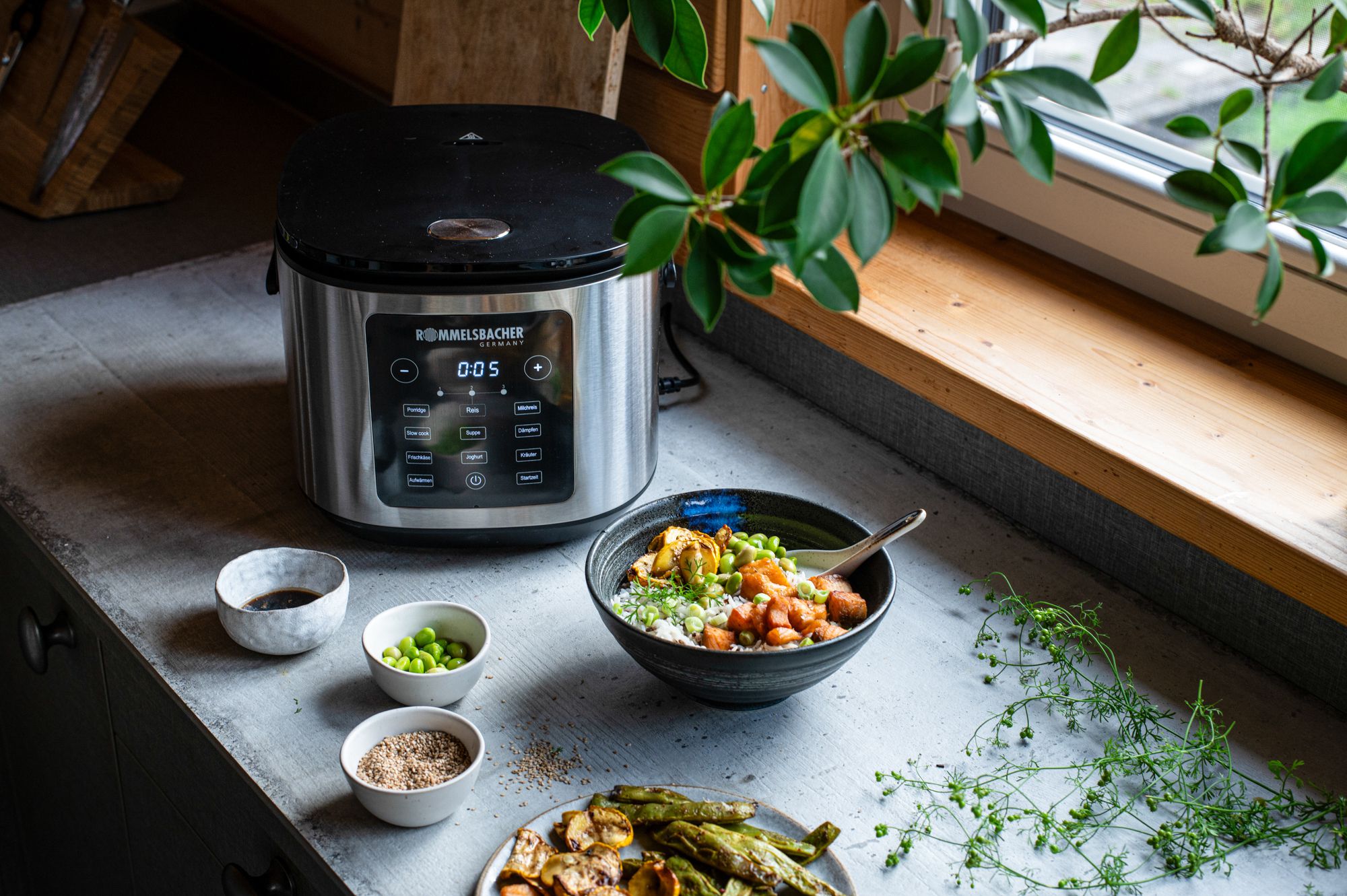 MULTI REISKOCHER MRK 950 - Multireiskocher, Edelstahl/schwarz, 860W