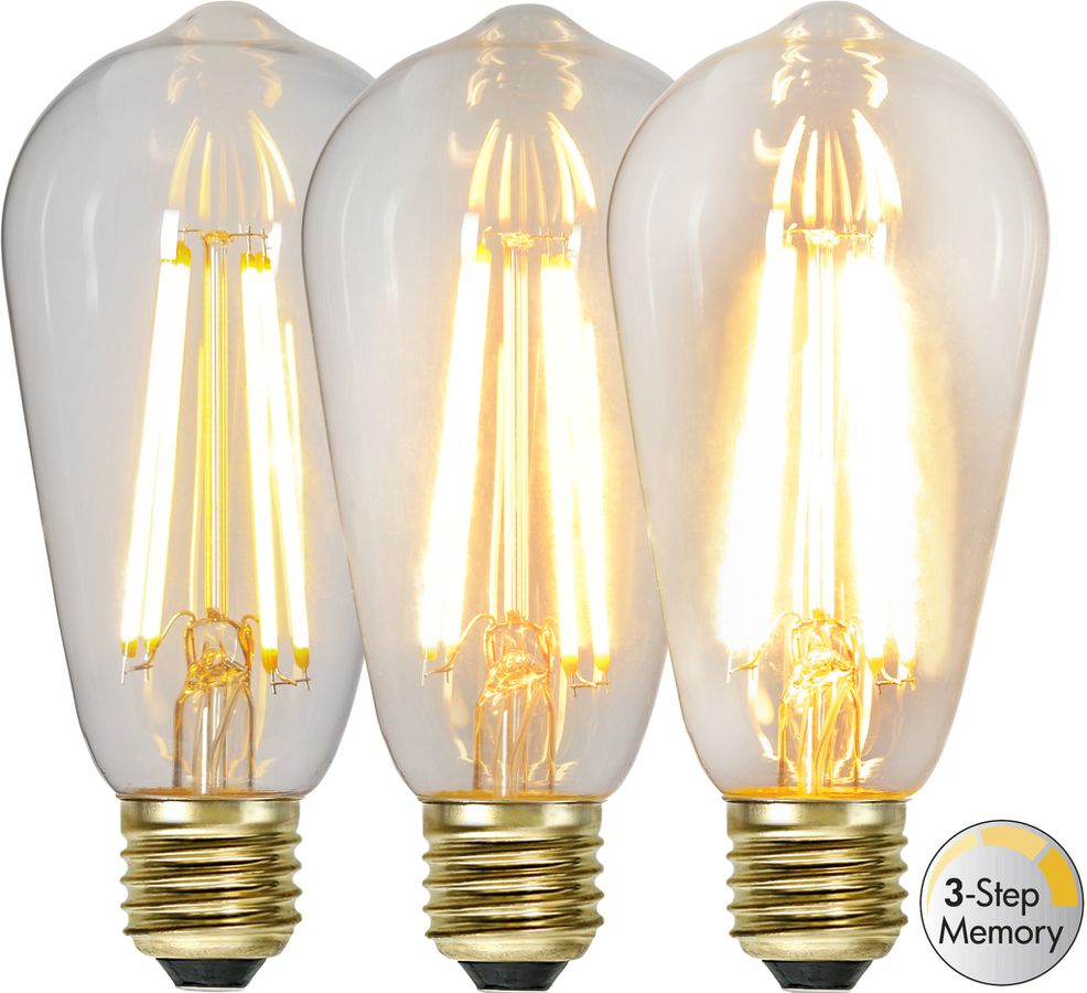 LED Leuchtmittel E27 ST64 Soft Glow 3-step memory - E27, 700Lm, 6.5W, 230V