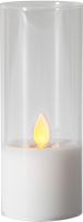 LED Pillar Kerze M-Twinkle - Indoor, Transparent, 12.5cm Höhe, Timerfunktion