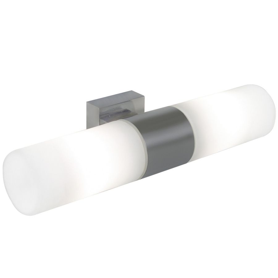 Tangens, 2-flammig, Gebürsteter Stahl - E14, max.2x25W, IP44
