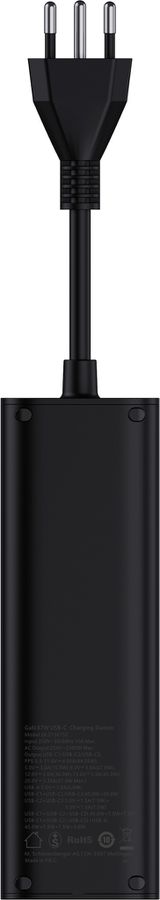 67W GaN Fast Charging Station - 2x T13, Out: USB-C1/ C2/ C3: 67W PD, C1+C2 shared: 45W + C3: 20W, USB-A: 5W, GaN, 1.5m Kabel,schwarz