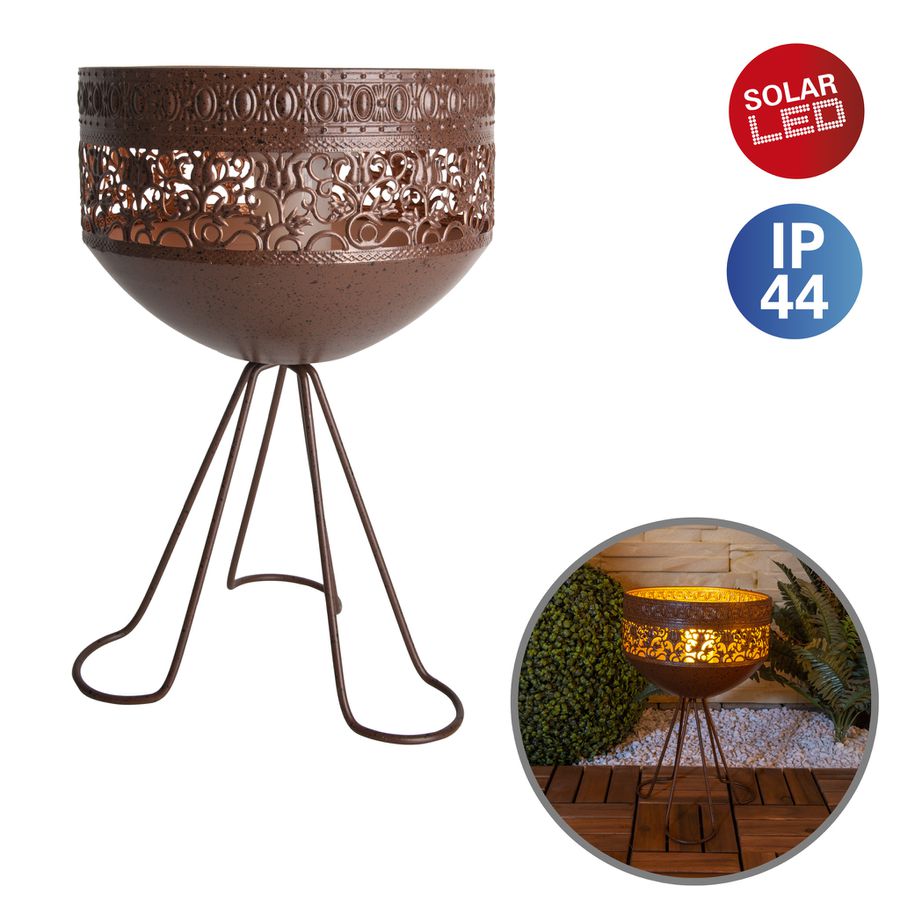 LED Deko-Solarleuchte mit Standfuß h: 34,5cm - LED Deko-Solarleuchte mit Standfuß h: 34,5cm