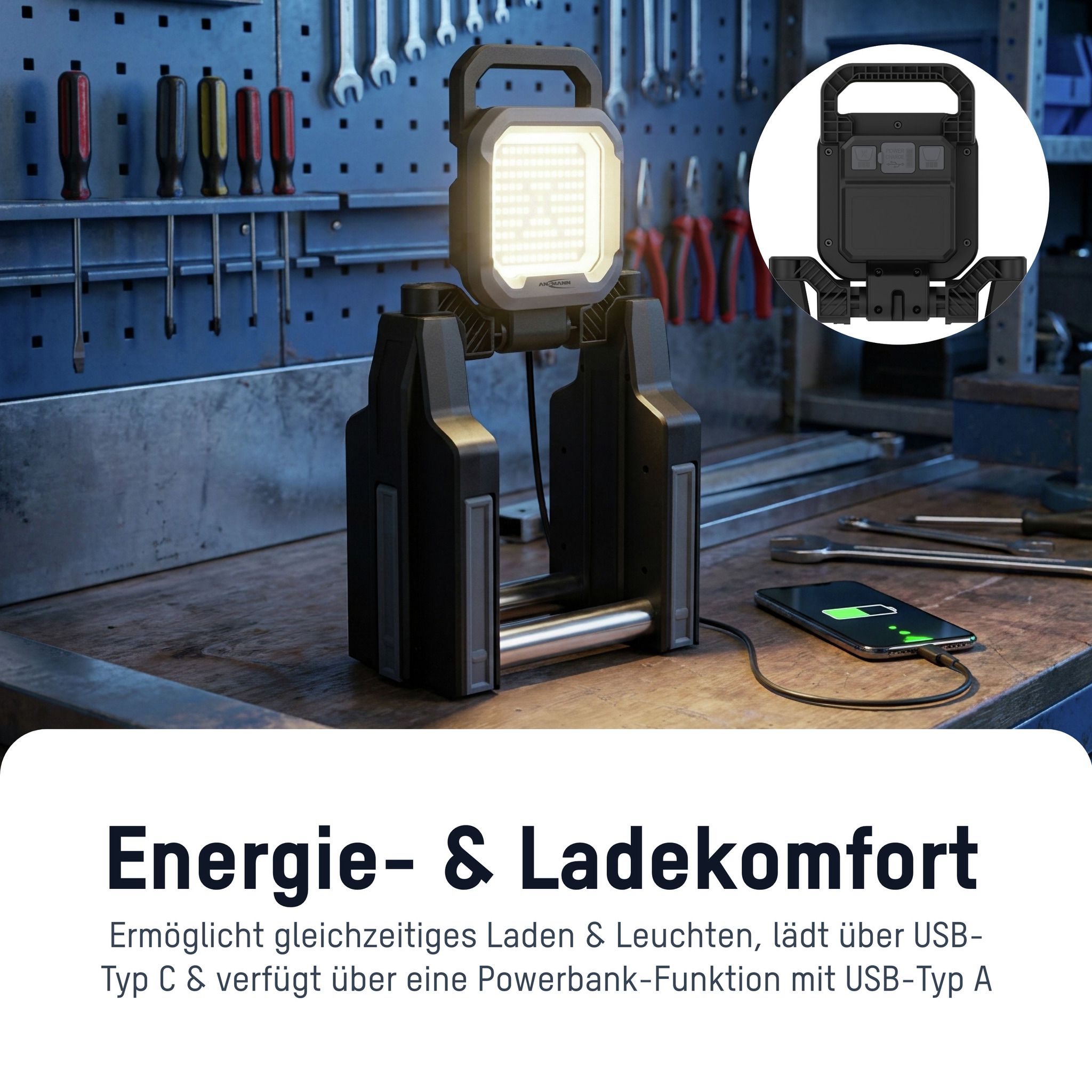 Arbeitsleuchte Teleskop WL3000R - 60W, 3000lm, IP54