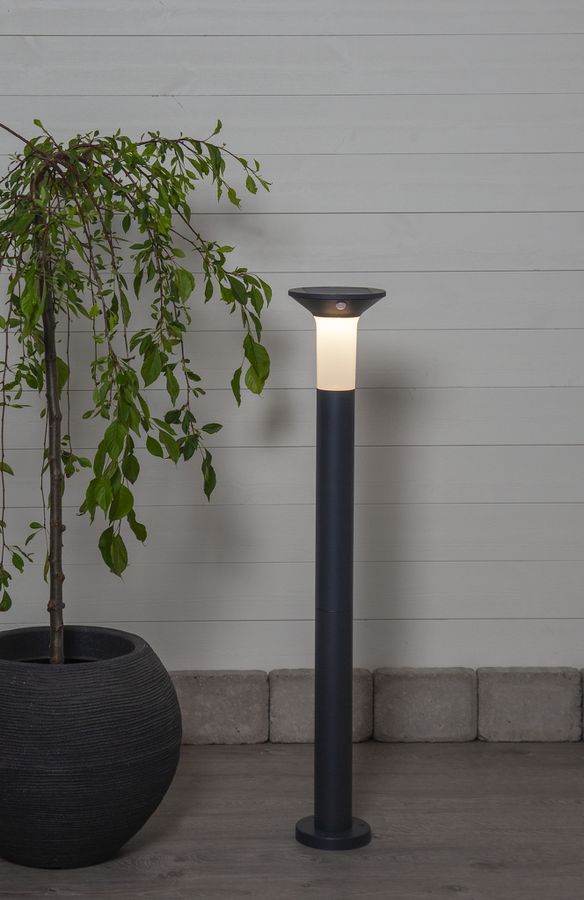 Solar Pollerleucht Valta - Graphit, Lichtfarbe Warmweiss