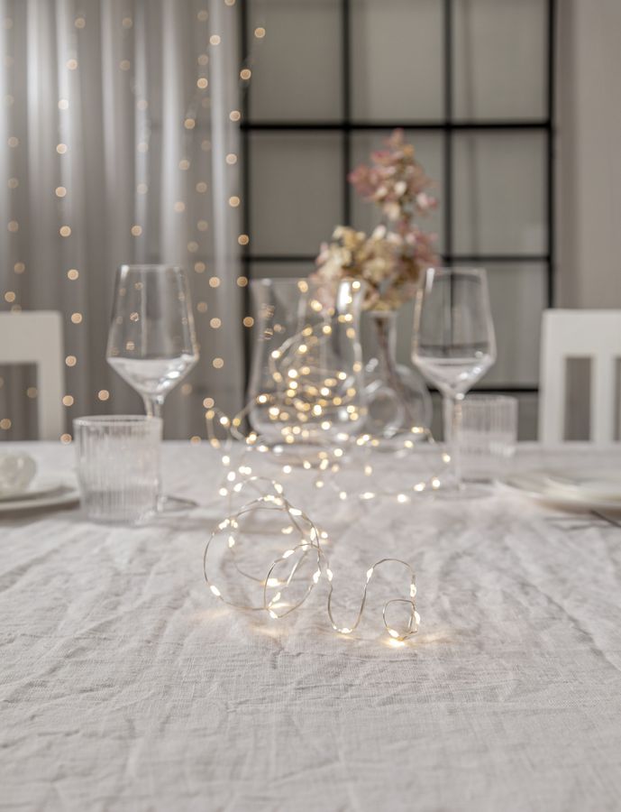 Lichterkette Dew Drop - IP20, Warmweiss, 100 LED