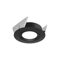 Spot Einbauring  PRO 80 SW  (Blattfeder) - Max. 50W, schwarz, schwenkbar 30°, Blattfeder, exkl. Leuchtmittel, D=92mm, H=35mm, BL=80-85mm