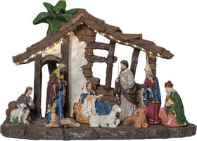 Decorative Scenery Nativity - IP40, Warmweiss, 19 LED's