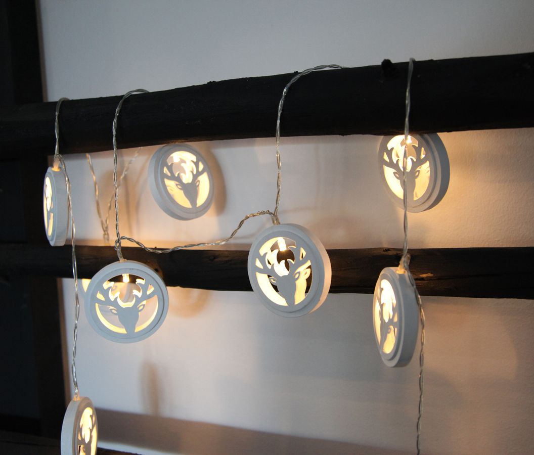 Lichterkette Woodworks - IP20, Warmweiss, 10 LED