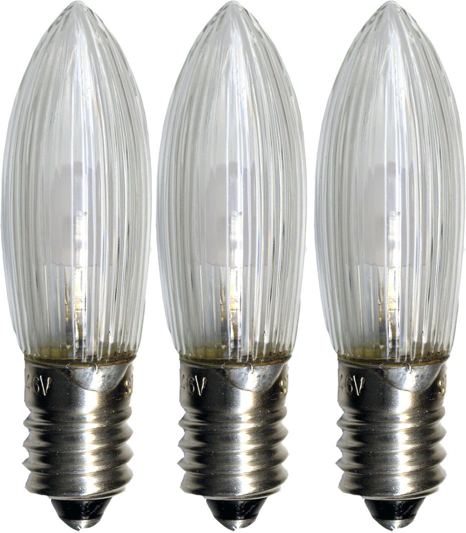 Ersatzlampen 3 Pack  Universal LED - E10, 5Lm, 2100K, 0.2W, 10-55VAC