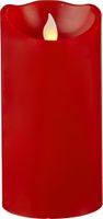 LED Pillar Kerze M-Twinkle - Indoor, Rot, 15cm Höhe, Timerfunktion