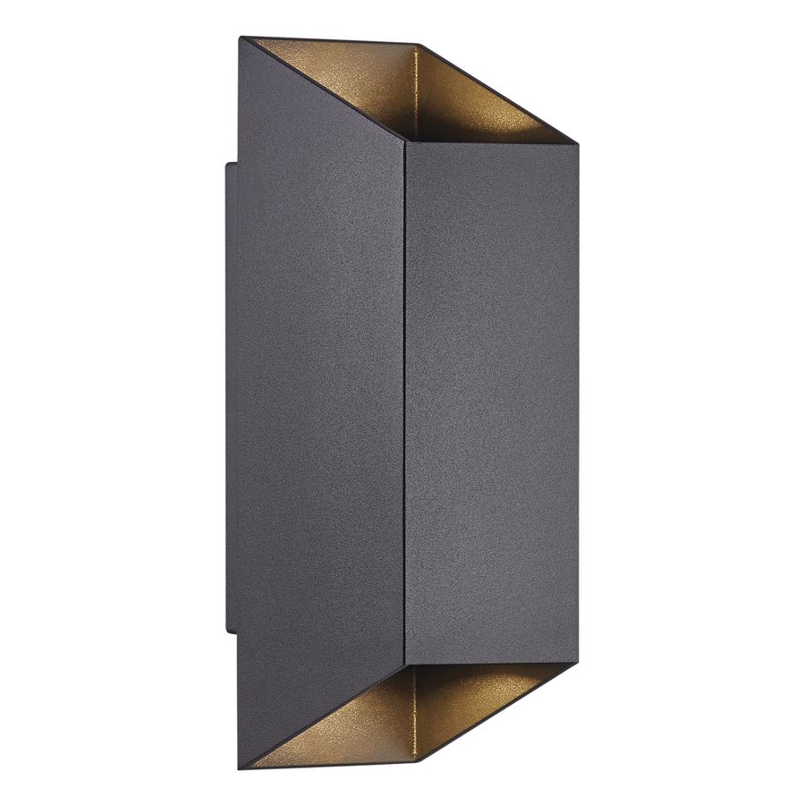 Nico Square 22, Wandleuchte, Schwarz - GU10, IP54, max.25W
