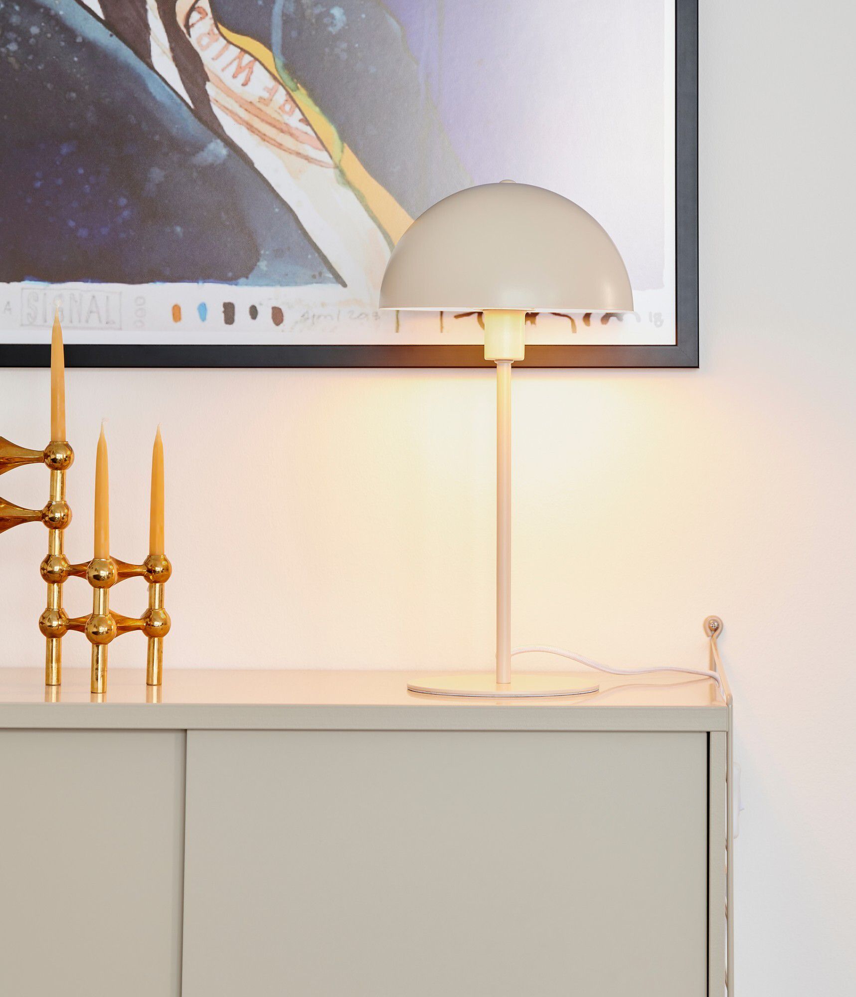Ellen , Tischleuchte, Beige - E14, IP20, max.40W