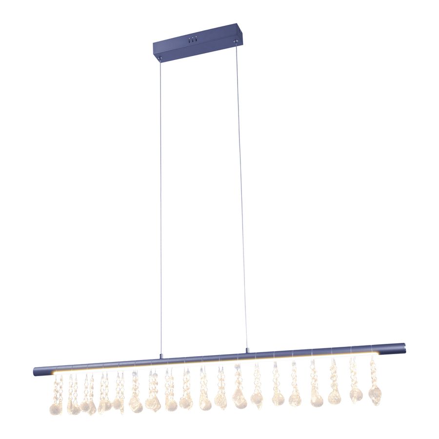 LED Pendelleuchte Nobilis l: ca. 100 cm - grau - LED, 23.6W, IP20