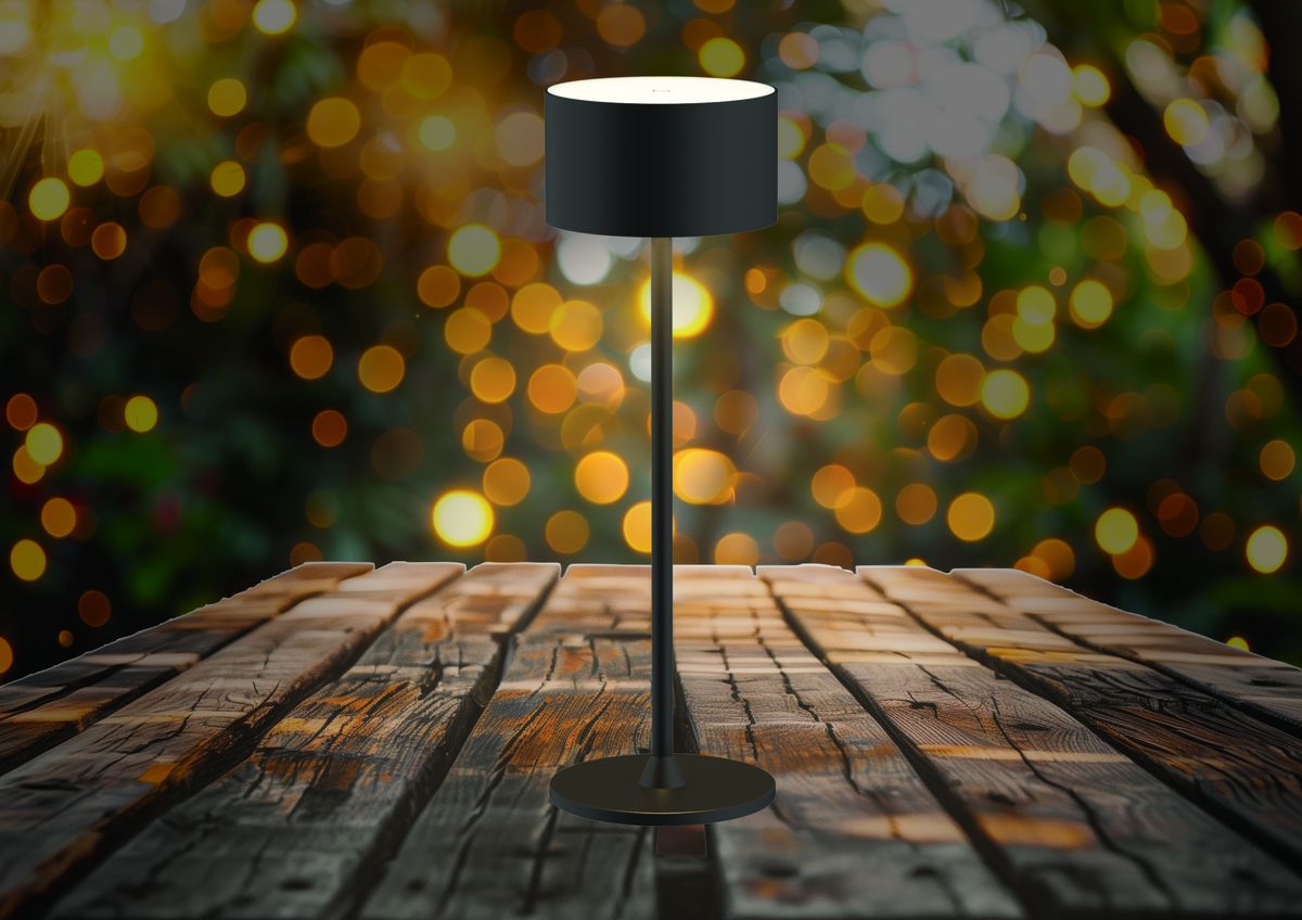 Akku-Tischleuchten 3er Set mit Ladestation TavoloLight schwarz - 3000-6500K,170lm, IP20