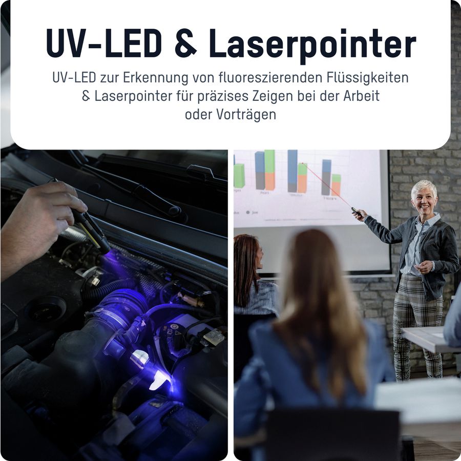 Stiftleuchte Penlight 4in1R - 600lm, IP20, Schwarz