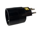 Reiseadapter NO BLOCK - Eingang: Schuko Typ F | Ausgang: Schweiz T12, 10A Sicherung, schwarz, VPE10