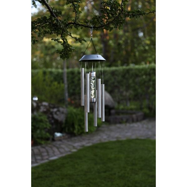 Vento solare Bubbly - Rostfreier Stahl, Lichtfarbe Warmweiss