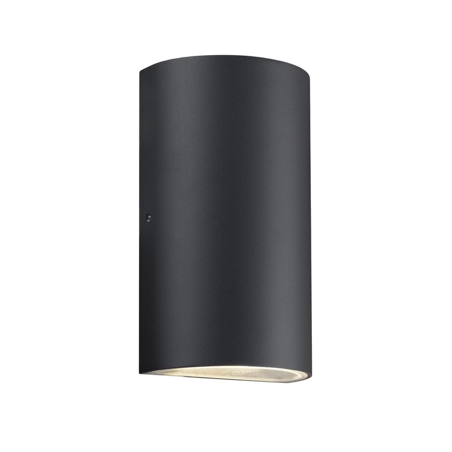 LED Wandanbauleuchte Rold Round - 2X5W , 2x350lm, 3000K, IP54, CRI 80, 2x125°, schwarz, nicht dimmbar, L=90mm, B=55mm, H=160mm