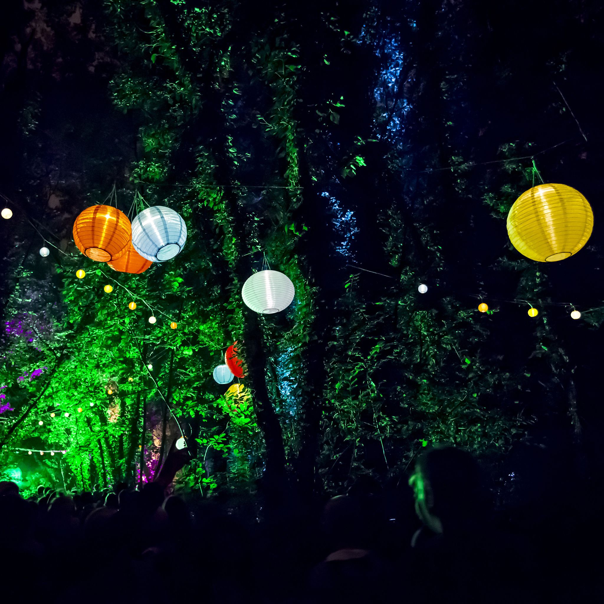 LED Japanballon-10er-Solar-Lichterkette bunt - IP44, warmweiss, 0.06W