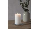 LED Pillar Kerze Flamme - Indoor, Weiss, 14cm Höhe, Timerfunktion