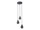 3er Pendelleuchte schwarz golden Casco - E27, IP20