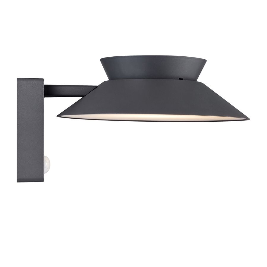 Solar-Wandleuchte Justina Antrazit - 5W, 3000K, 400lm, IP44