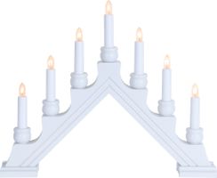 Kerzenleuchter Karin - IP20, Weiss, Warmweiss