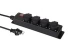 Steckdosenleiste Kunststoff 4xT23 IP55 - H07RN-F 3G1.5mm2 3m