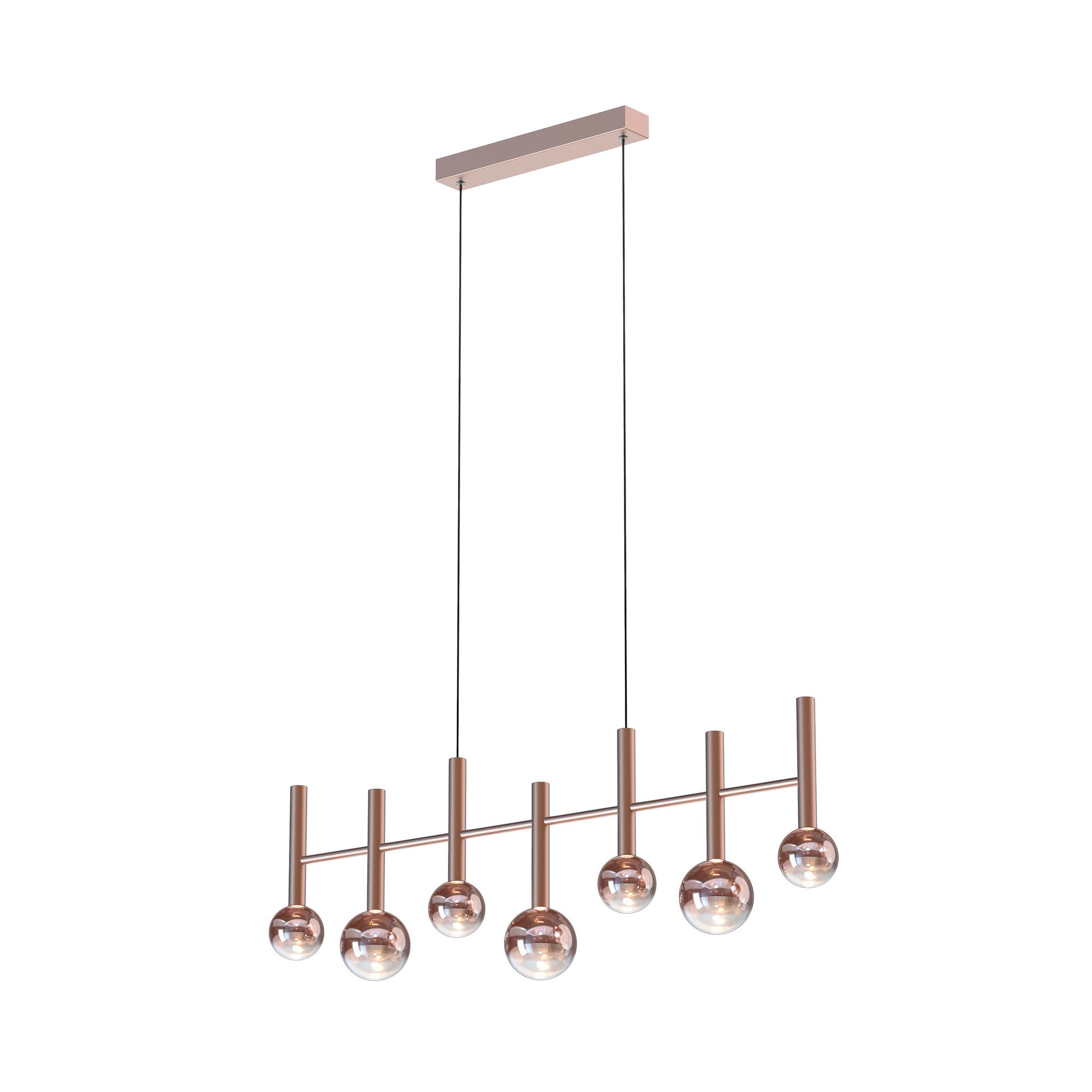 7er LED Pendelleuchte  SINGAPUR  L: 98cm kupfer - IP20, LED-Modul, Kupfer