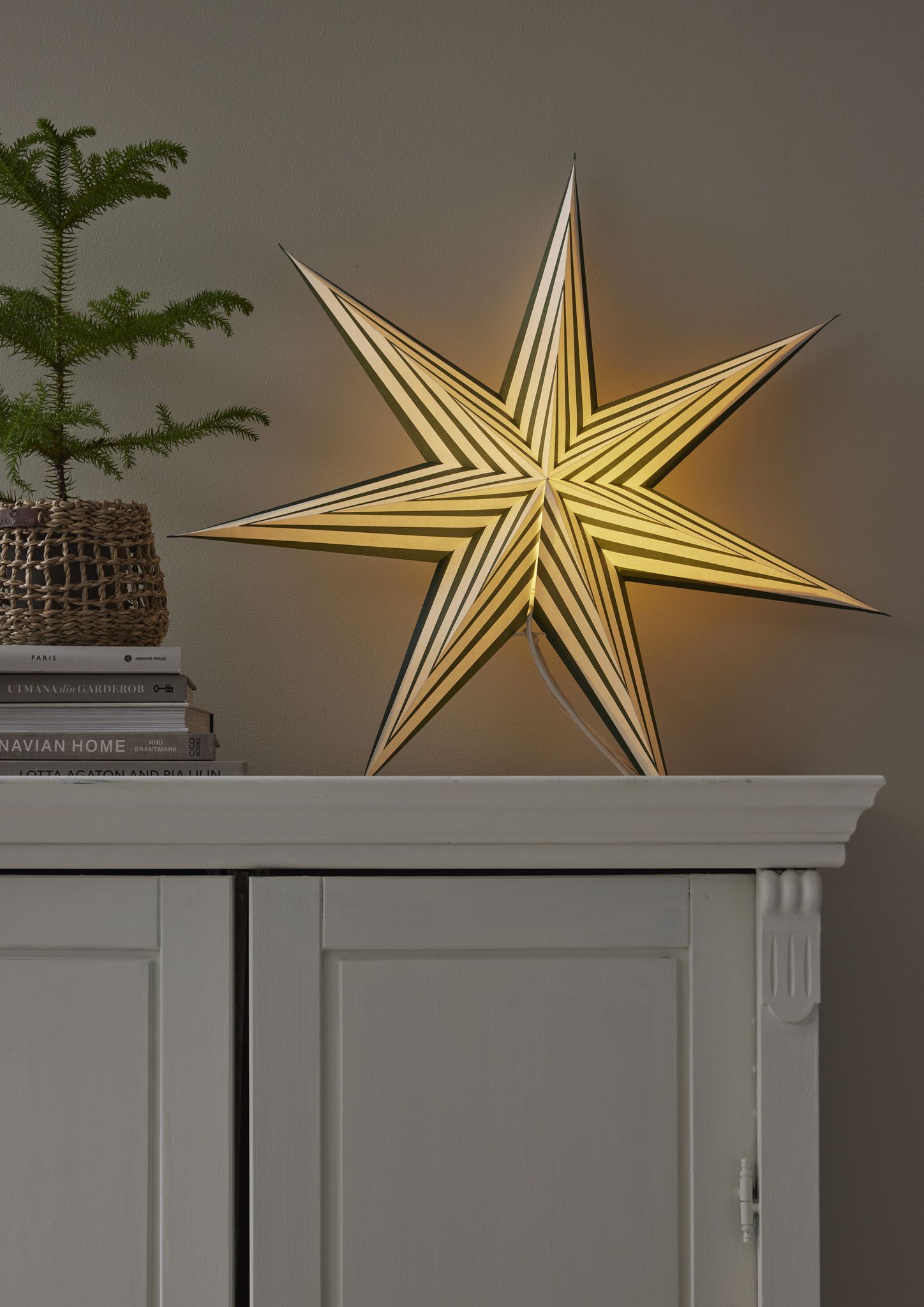 Paper Star Stripe - Indoor, , Weiss