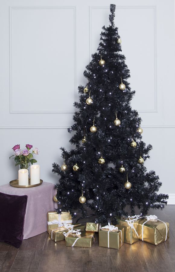 Künstlicher Weihnachtsbaum  Ottawa - schwarz, 260 LED's, 210cm Höhe