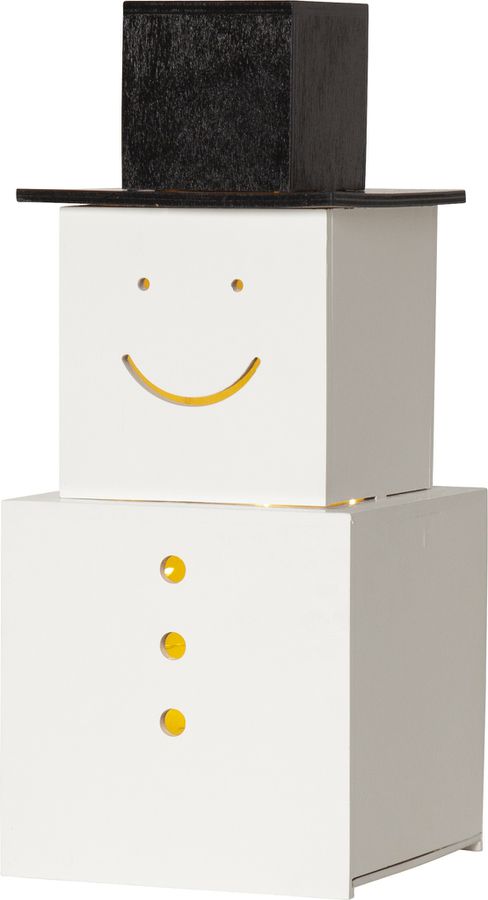 Figur SNOWMAN - Indoor, Weiss, 20 LED