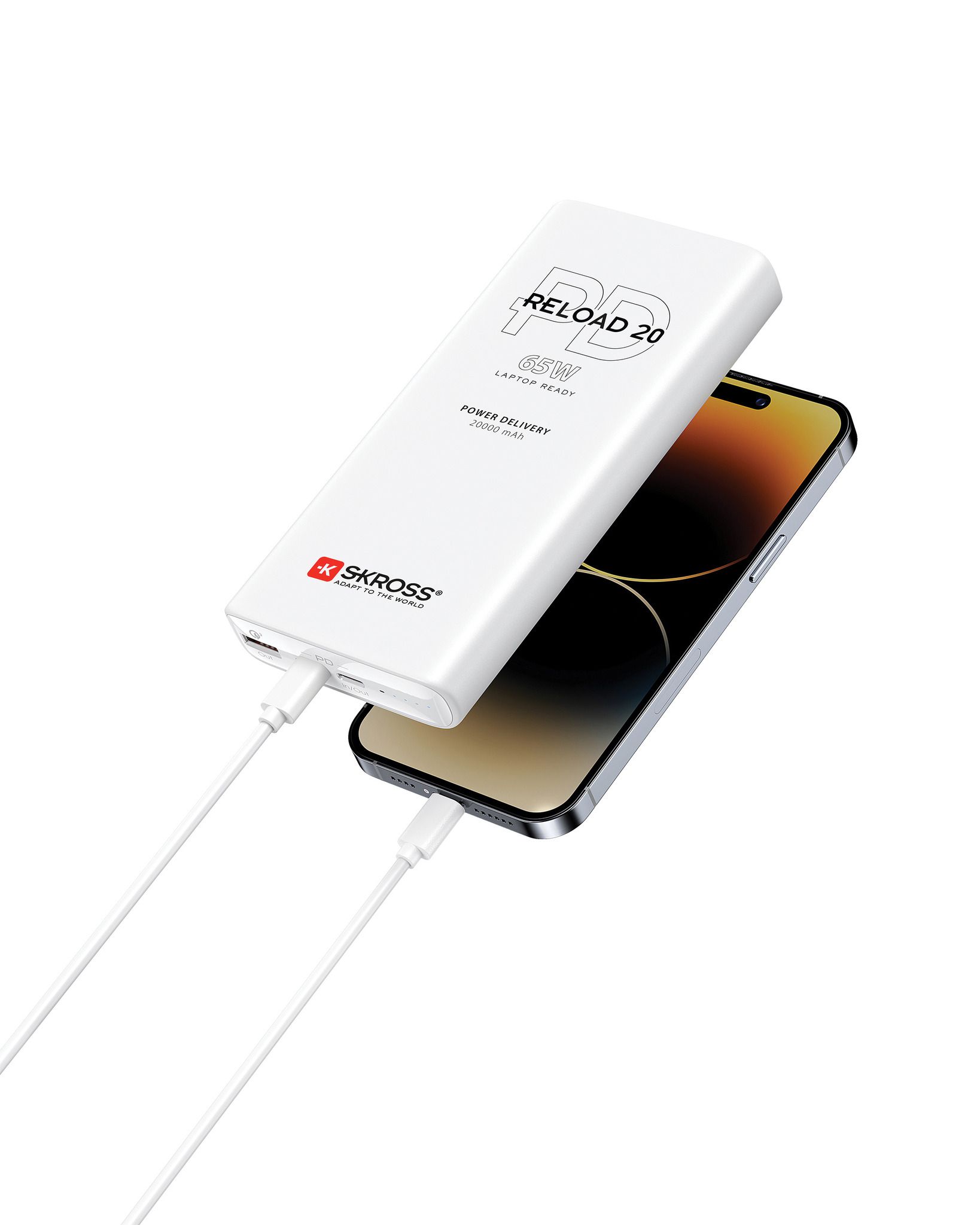 Reload 20 65W PD - 2x USB-C / 1x USB-A, 20'000mAh,  inkl. 30cm USB-C Kabel