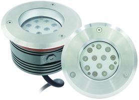 LED Bodeneinbaustrahler MAXI-RL - 24V DC, 12W, 960lm, 2700K, IP67, schwarz/edelstahl, dimmbar
