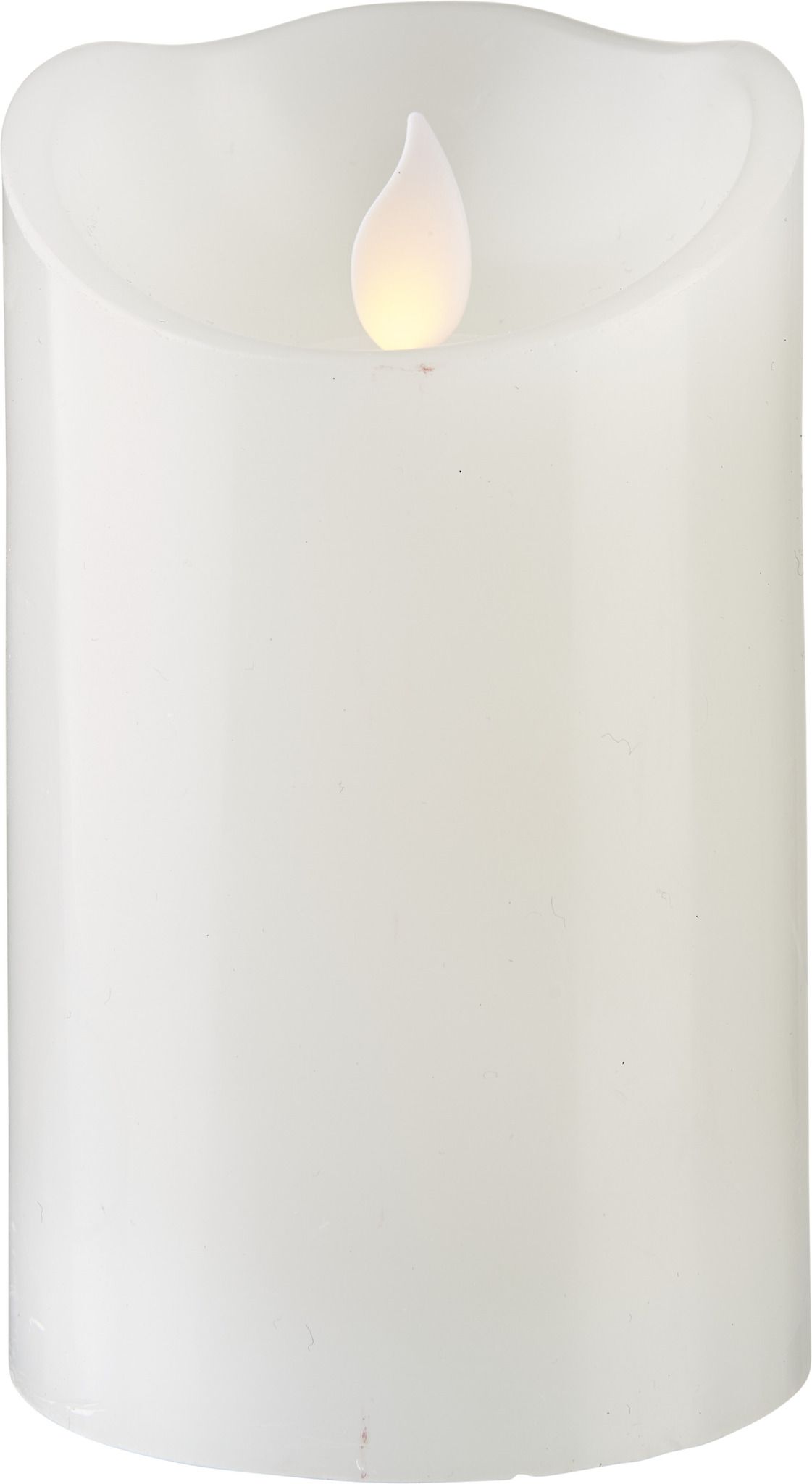 LED Pillar Kerze M-Twinkle - Indoor, Weiss, 12.5cm Höhe, Timerfunktion