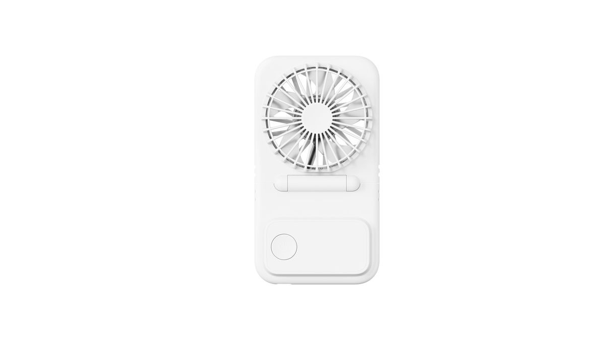 PLAT faltbarer Tischventilator AF12 weiss - 1000mAh, inkl. USB-C Kabel, wiederaufladbar, faltbar