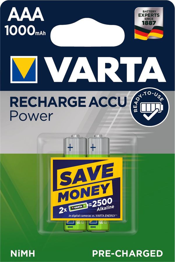 Varta Accu AAA R2U 1000mAh - 2er Bli