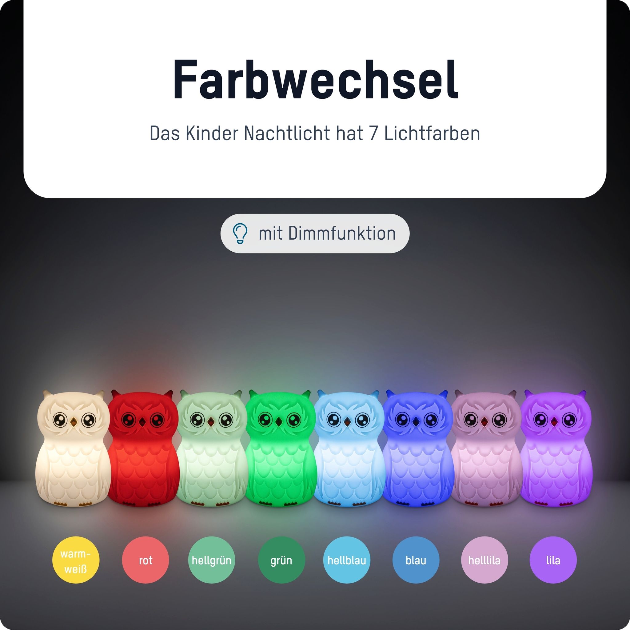 Nachtlicht Eule - 0.2W, IP20, USB-Ladung
