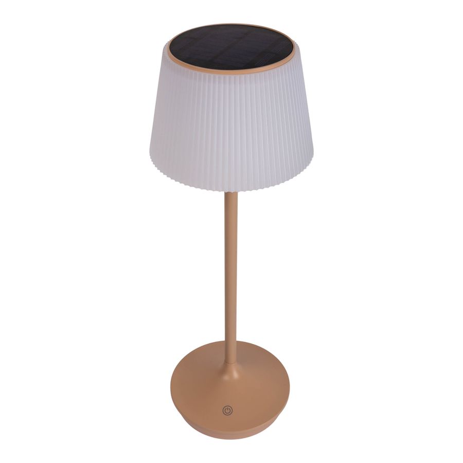 Solar- Akkutischleuchte EMMI almond inkl. CCT  Touch H: 38 cm - LED-Modul, 3W, IP44