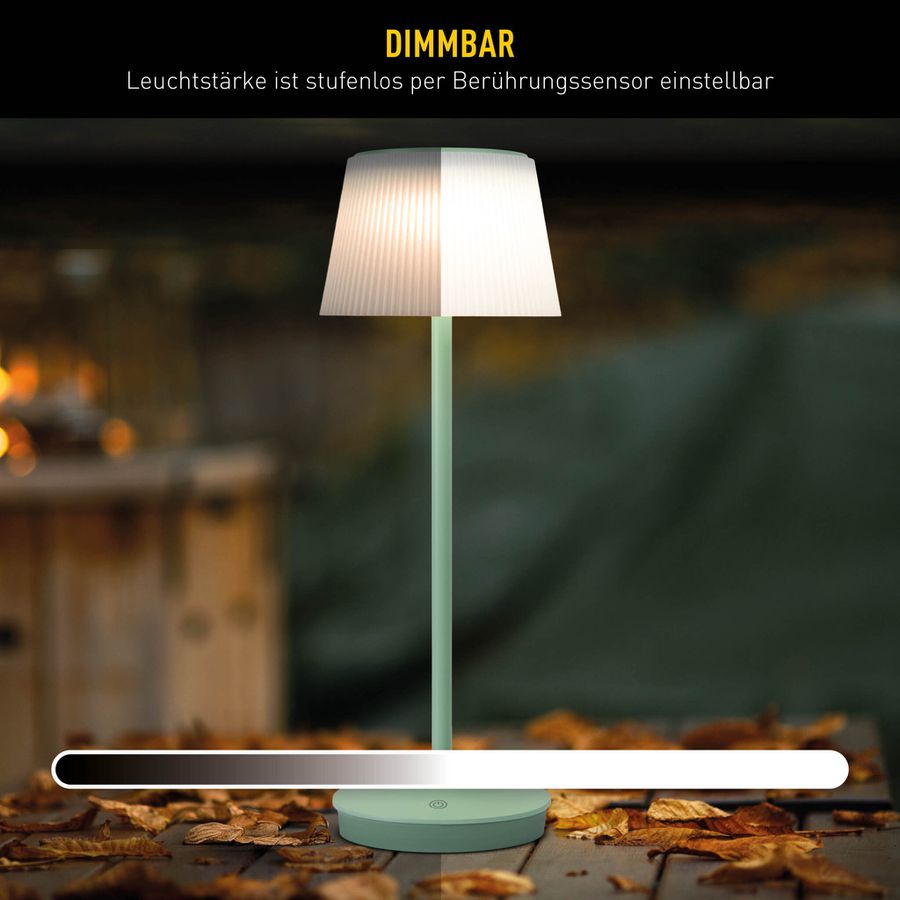 Solar- Akkutischleuchte EMMI mint inkl. CCT  Touch H: 38 cm - LED-Modul, 3W, IP44