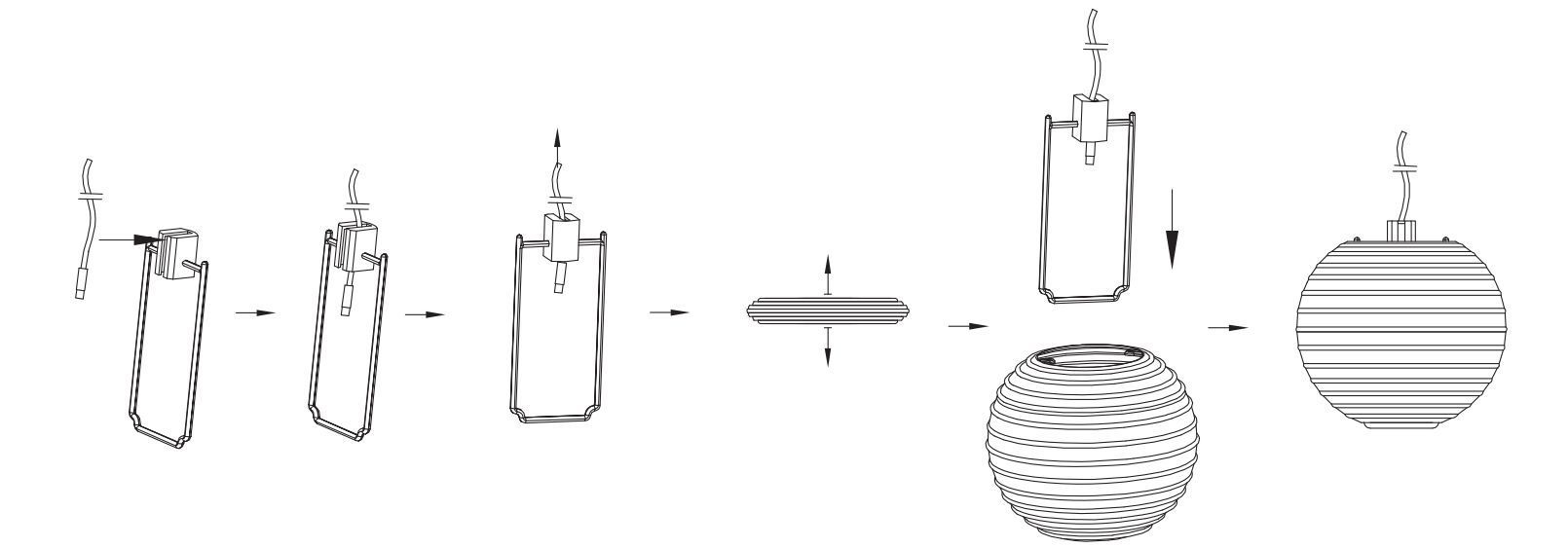 Solarlichterkette Lampion - weiss, 10-teilig